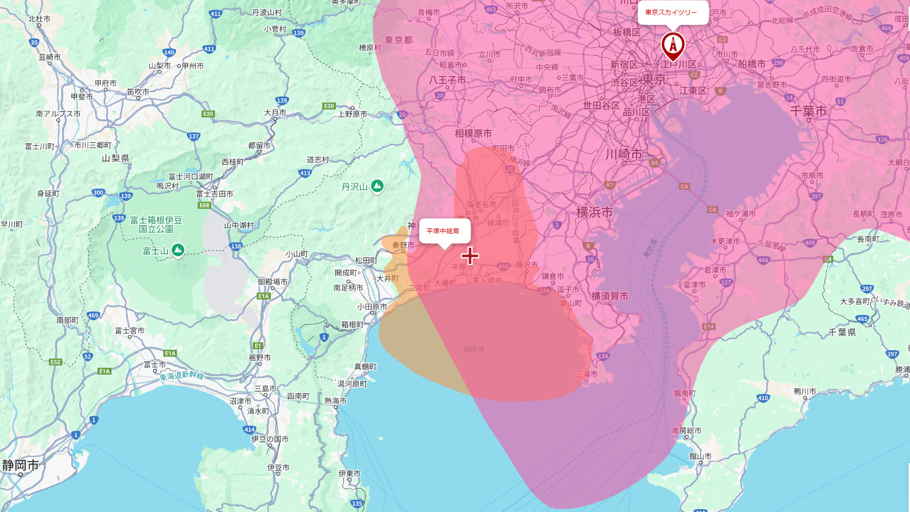 平塚市の電波事情